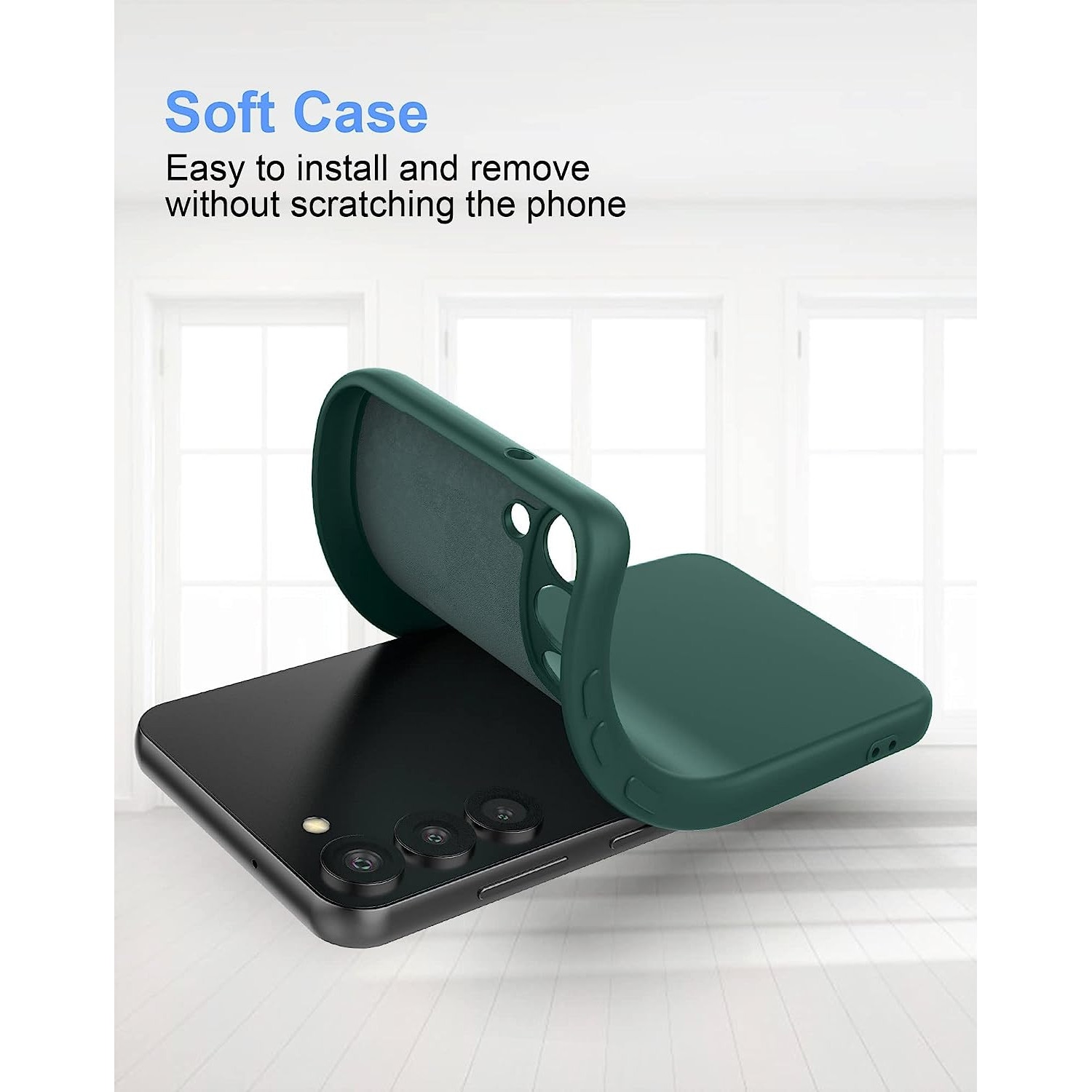 Husa pentru Samsung Galaxy S26 Ultra, Joyshell, Silicon Catifelat, Interior Microfibra, Ultra Slim, Antisoc, Protectie Premium, Verde inchis