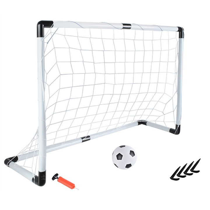 Poarta de fotbal, Zola®, cu minge si pompa inclusa, 120x40x80 cm