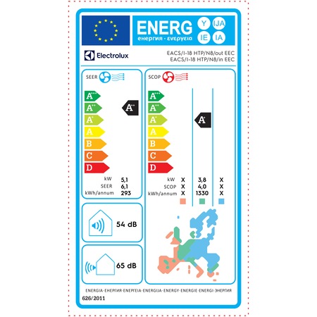 Aparat de aer conditionat Electrolux EACS/I-18HTP, 18000BTU, Clasa A++, Inverter, Incalzire, 7 viteze, Mod ECO, Mod de noapte, Carcasa anti-rugina, R32, WiFi, Functie de Ionizare, Lampa UV