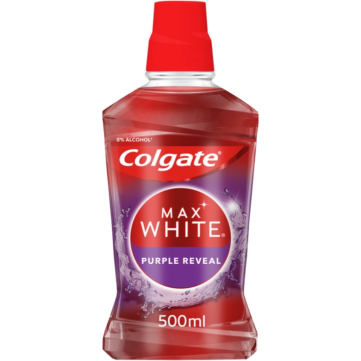 Вода за уста Max White Purple Reveal, 500 мл