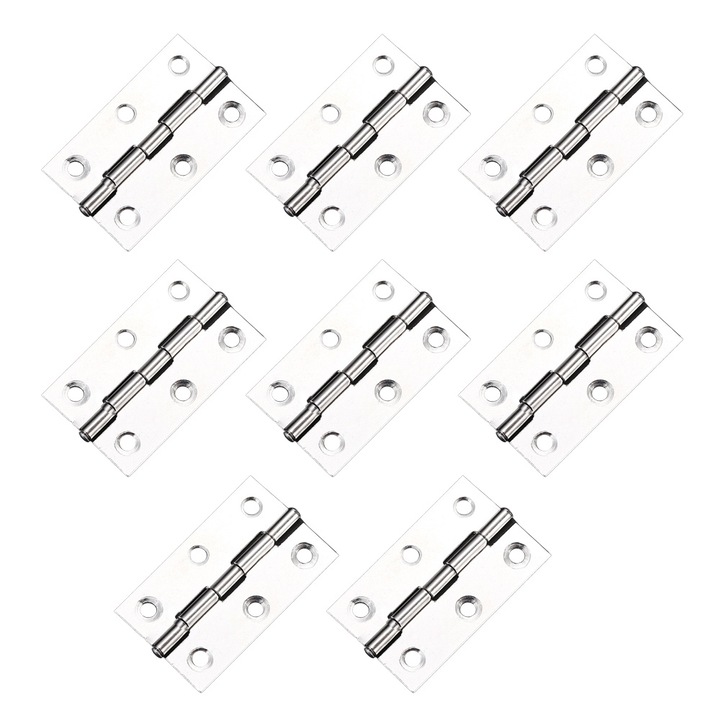 8 csomag kis összecsukható fém zsanérok ezüst 2,5 hüvelyk 55 cm * 34 cm * 1,2 cm