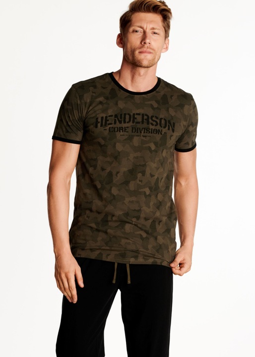 Henderson Okay férfi rövidujjú pizsama, 2XL INTL méret, pamut, zöld