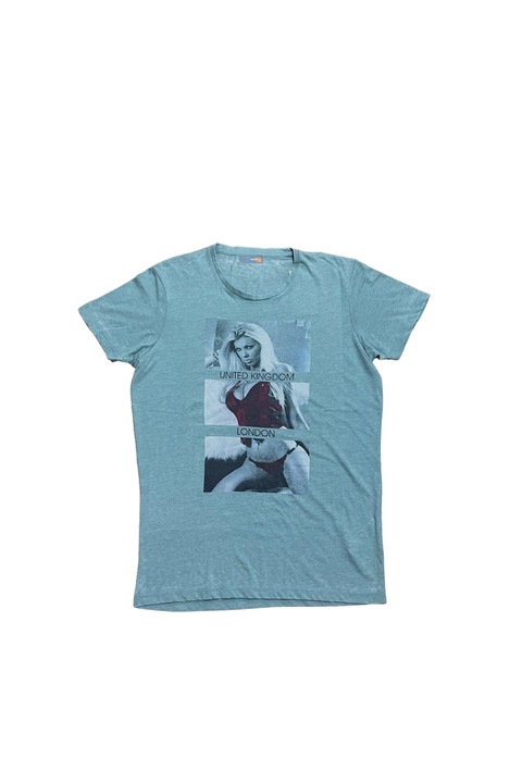 Férfi póló, Piazza Italia-Intelligent Store TS57, kék, M