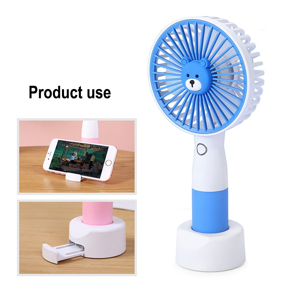 Mini ventilator, 2 viteze, Albastru - eMAG.ro