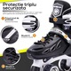 Role Reglabile Elindor® pentru Copii si Adulti, 4 Roti Luminoase din Silicon Quad, Rulmenti ABEC-7, Frana Fata, Aluminiu / Poliuretan, Patine cu Rotile pentru Fete, Baieti, Dama, MR014R, Marimea L, 37-40, Negru