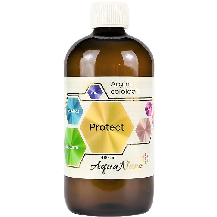 Argint coloidal Protect concentratie 15ppm Aqua Nano, 480ml, Aghoras