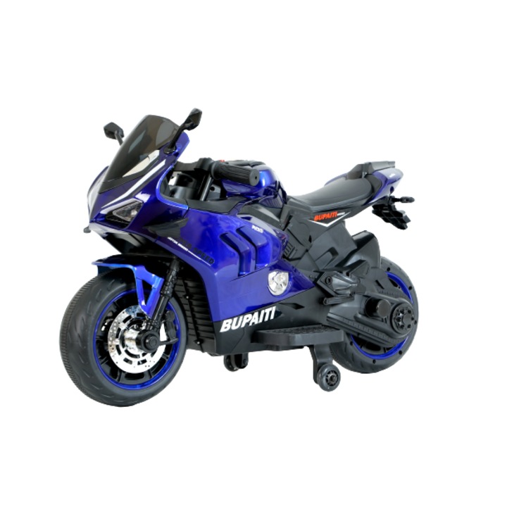 Motocicleta electrica pentru copii, Kinderauto BJPD888 2x35W 12V, culoare Albastru