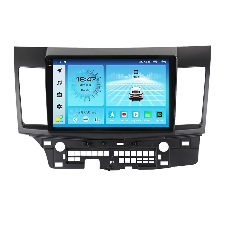 Navigatie Mitsubishi Lancer din 2007 - 2012, NAVIGPS, Rezolutie 2K, Ecran QLED 9.5 inch, 8GB RAM si 128GB ROM, Android, Procesor Octacore, Slot sim 4G, Sunet DSP, Wireless Carplay si Android Auto, Camera Marsarier
