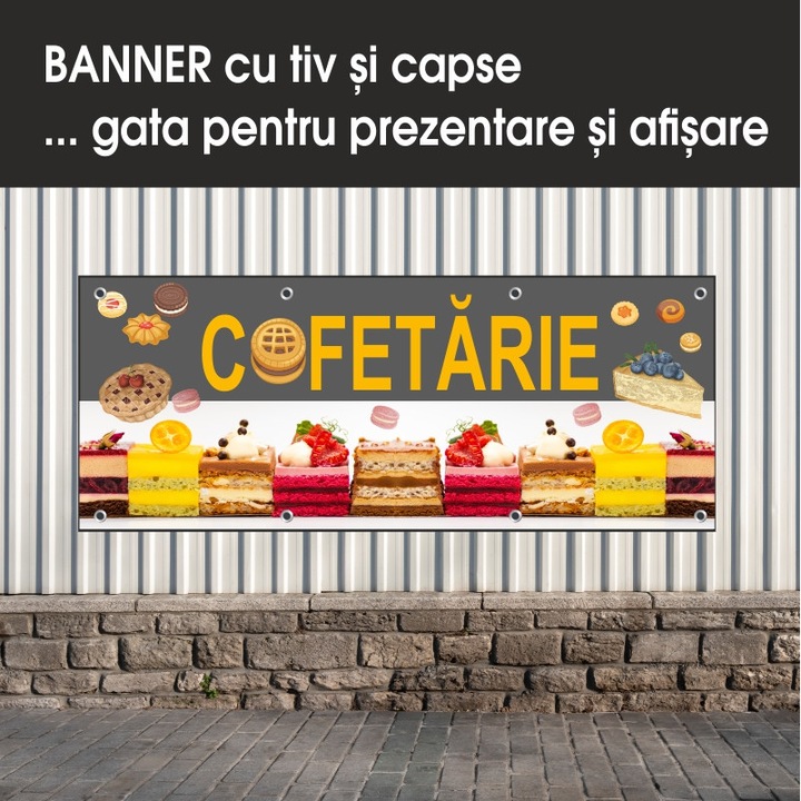 Banner MEDIA, "Cukrászda" modell 2, 150 x 60 cm