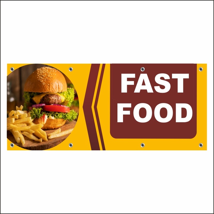 Banner MEDIA, "Fast food" modell 1, 150 x 60 cm