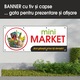 Banner MEDIA, "Mini piac" modell 1, 150 x 60 cm