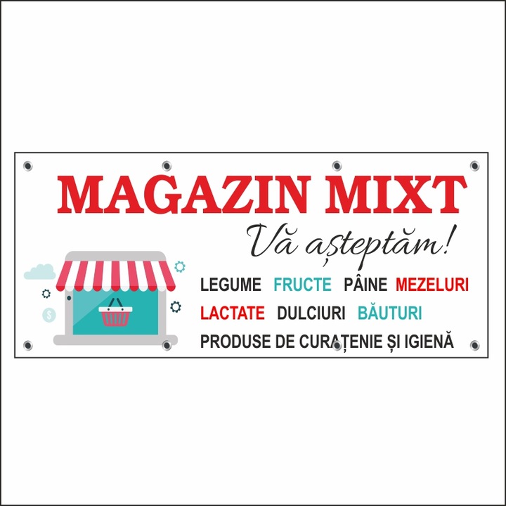 Banner MEDIA, "Magazin mixt" model 2, 200 x 80 cm