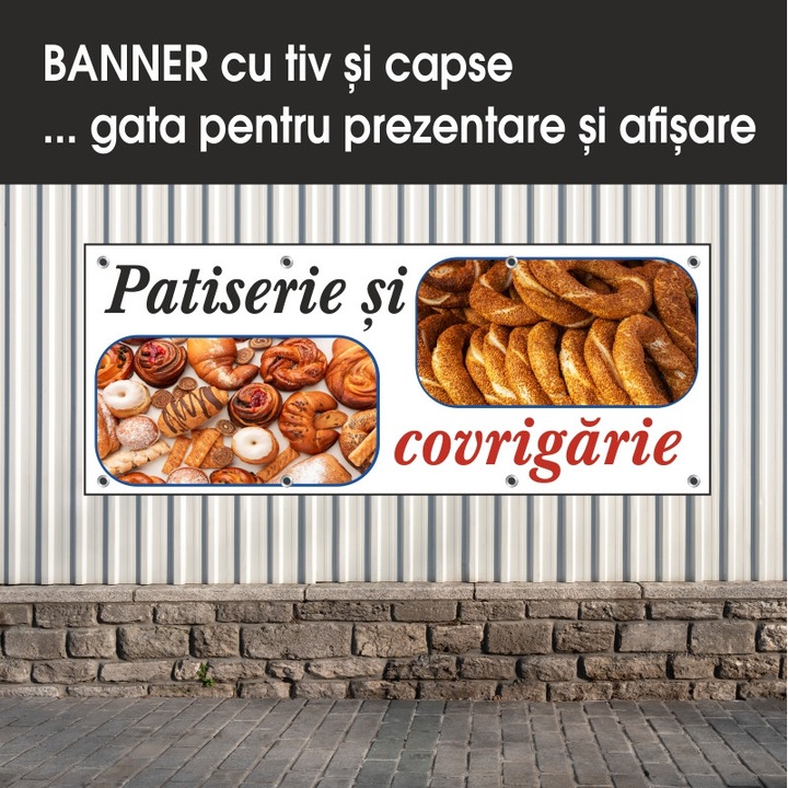 Banner MEDIA, "Püstök és perec" modell 2, 150 x 60 cm