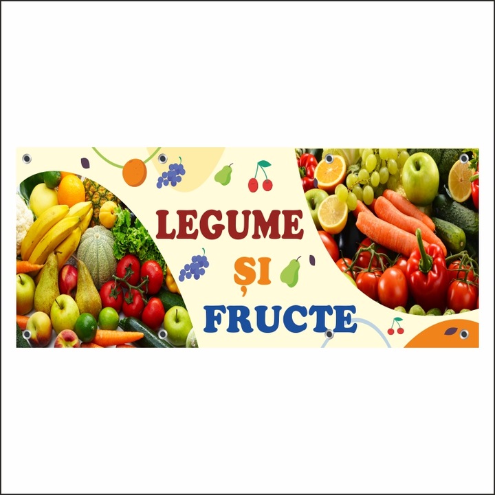 Banner MEDIA, "Legume si fructe" model 1, 150 x 60 cm