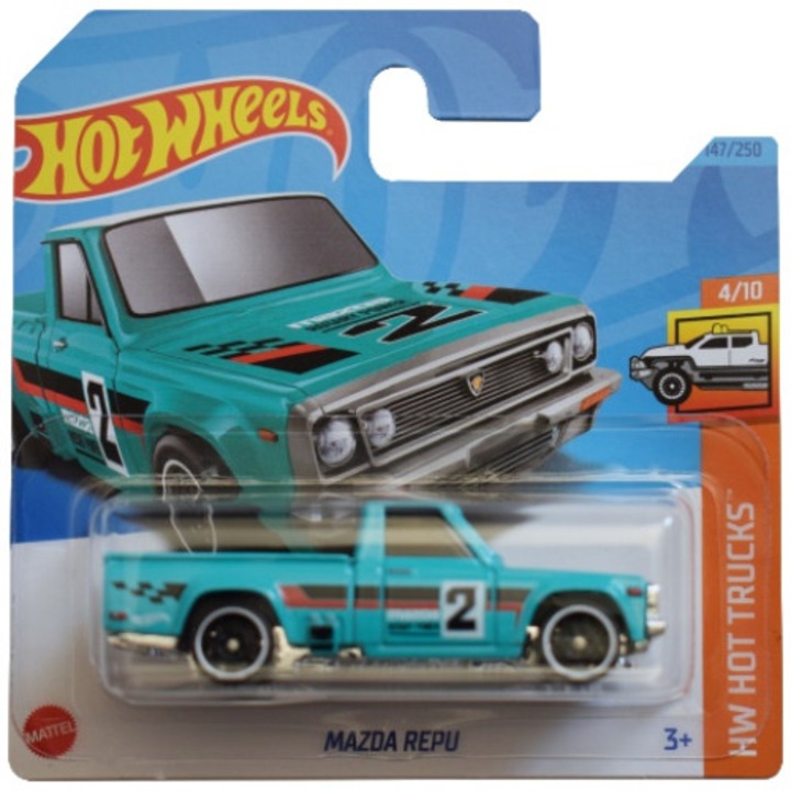 Masinuta metalica Hot Wheels, Mazda Repu, 1:64, Turcoaz