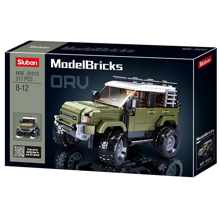 Sluban építőkészlet, Terepen, 317 db, M38-B1015