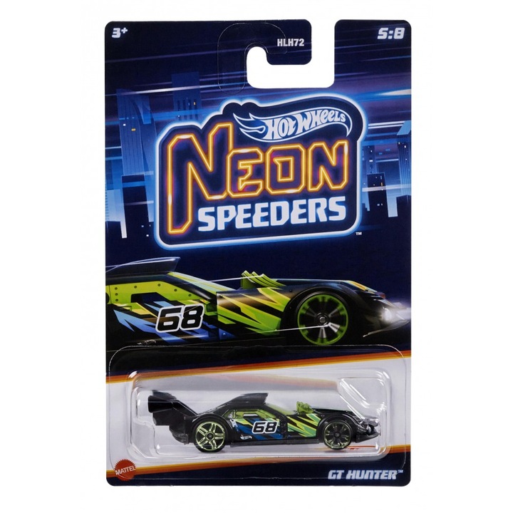 Hot Wheels Neon Speeders, кола GT Hunter 5:8