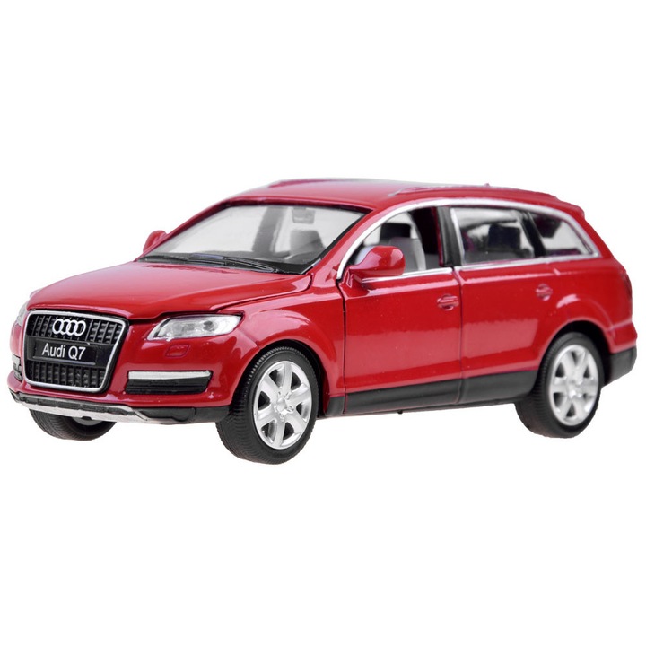 Masina de jucarie, Ramiz, Suv Audi Q7, Metal, Scara 1:32, Rosu