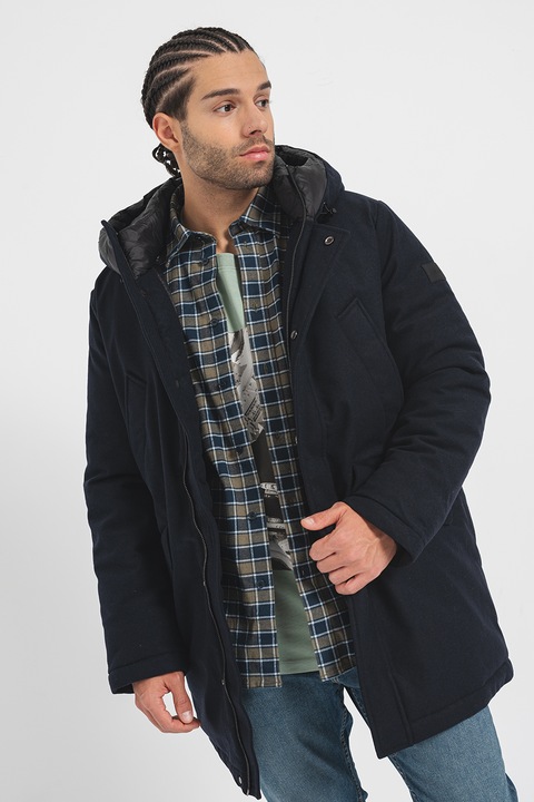 Esprit, Kapucnis bélelt télikabát, Sötétkék, L