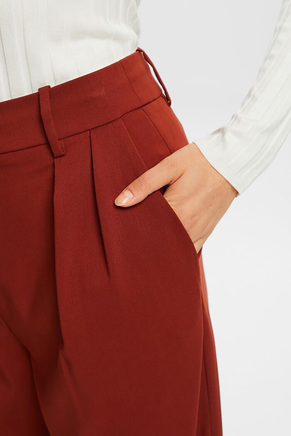 ESPRIT Pantaloni Donna Culotte A Gamba Larga - Misto Viscosa Con Vita Elastica - Collezione Primavera Estate