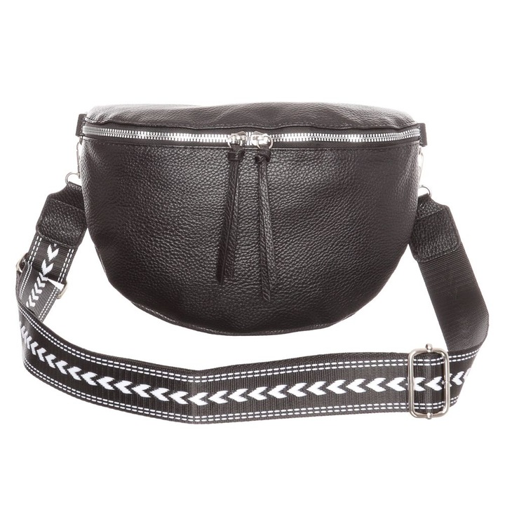 Női táska, Hernan Bag's Collection, fekete, műbőr, 26 x 19 x 8 cm