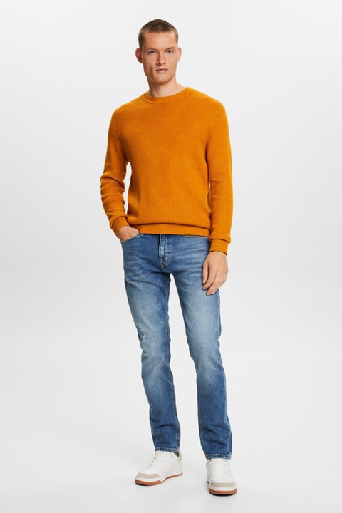 Esprit, Texturált pulóver, Narancssárga