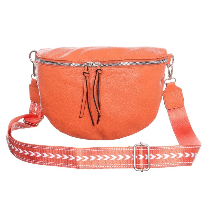 Női táska, Hernan Bag's Collection, narancssárga, műbőr, 26 x 19 x 8 cm