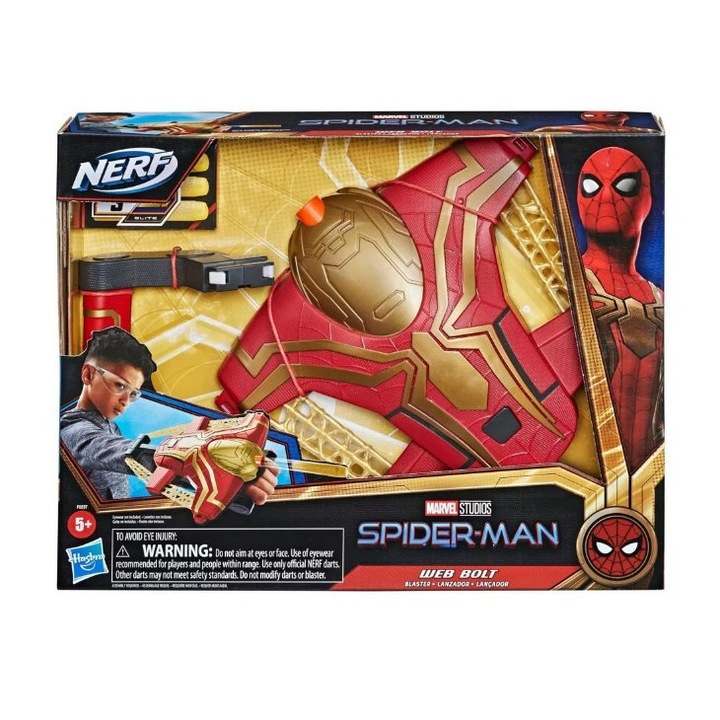 Blaster NERF, Marvel Spider-Man Web Bolt cu 3 proiectile