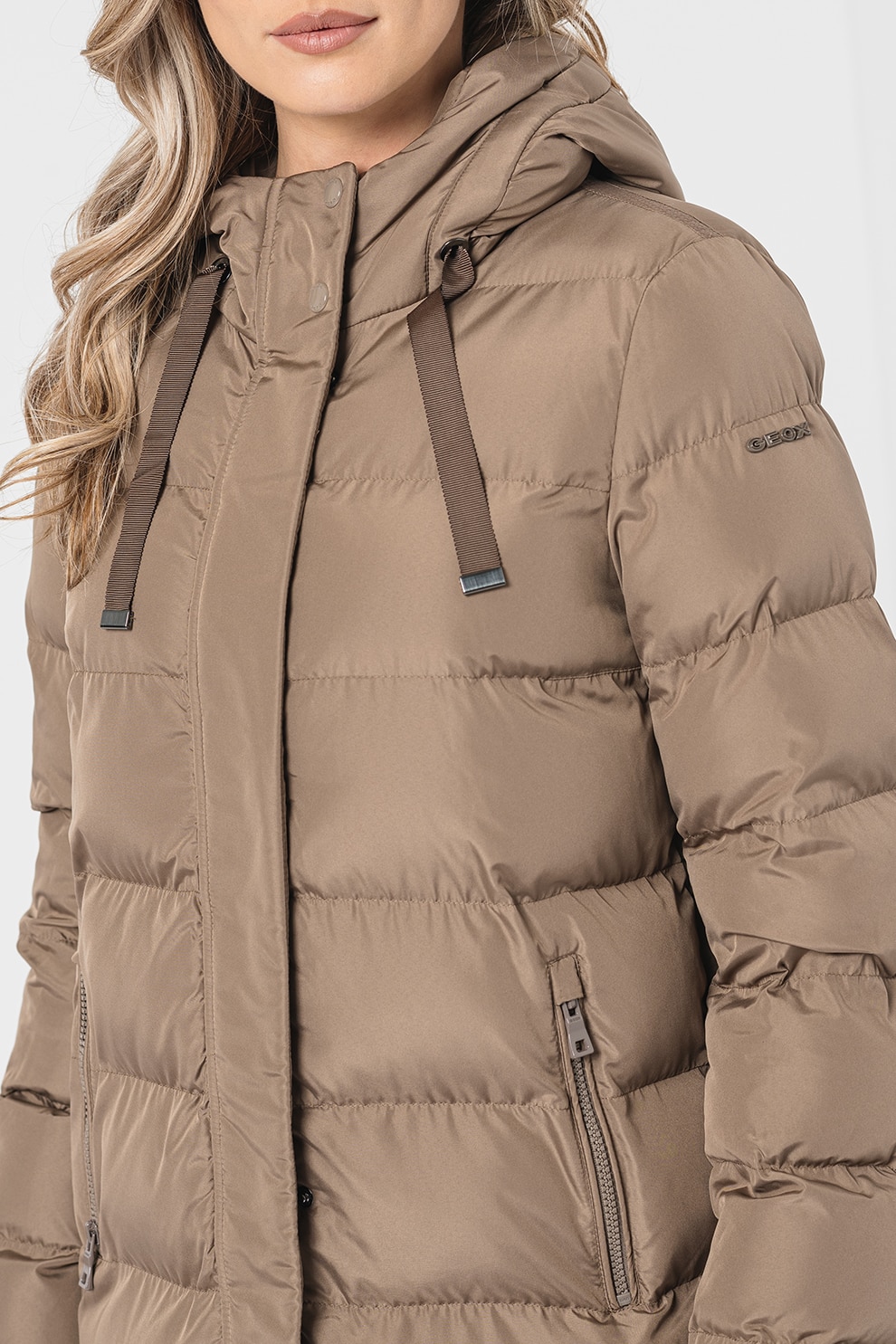 Veste Femme Geox Anylla – Coupe Moderne, Synthétique, Fermeture éclair