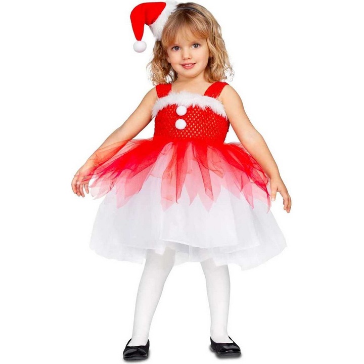 Costum pentru copii, My Other Me, Poliester, Alb/Rosu, 98 cm