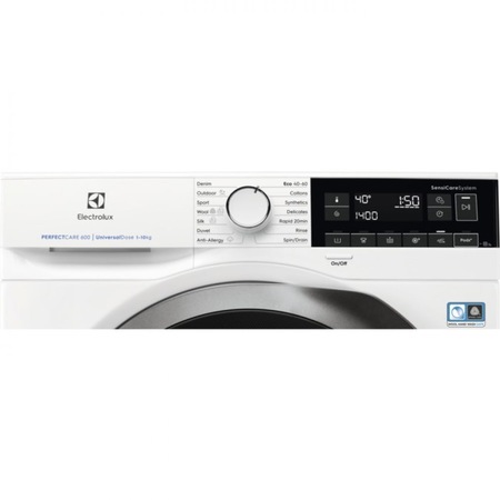 Masina de spalat rufe Electrolux PerfectCare600 EW6F341PSE , 10 kg, 1400 rpm, Clasa A, Motor Inverter cu MagnetPermanent, Display LED, SensiCare, Time Manager, Alb