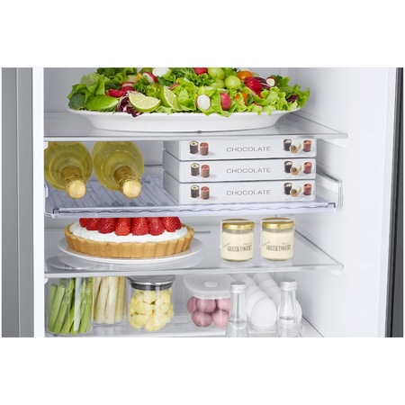 Combina frigorifica Samsung Bespoke RB38C676CB1/EF, 390 l, No Frost, Clasa C, All Around Cooling, WiFI & AI Energy, Smart Control, H 203 cm, Dark Inox