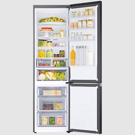 Combina frigorifica Samsung RB38C607AB1/EF, 387 l, No Frost, Clasa A, Smart Control, H 203 cm, Dark Inox