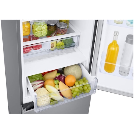 Combina frigorifica Samsung RB38C607AS9/EF, 387 l, No Frost, Clasa A, Twin Cooling Plus, Smart Control, H 203 cm, Inox