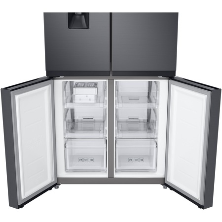 Combina frigorifica Samsung RF48A401EB4/EO, 488 l, No Frost, Clasa E, Twin Cooling Plus, Dozator apa, H 179 cm, Dark Inox