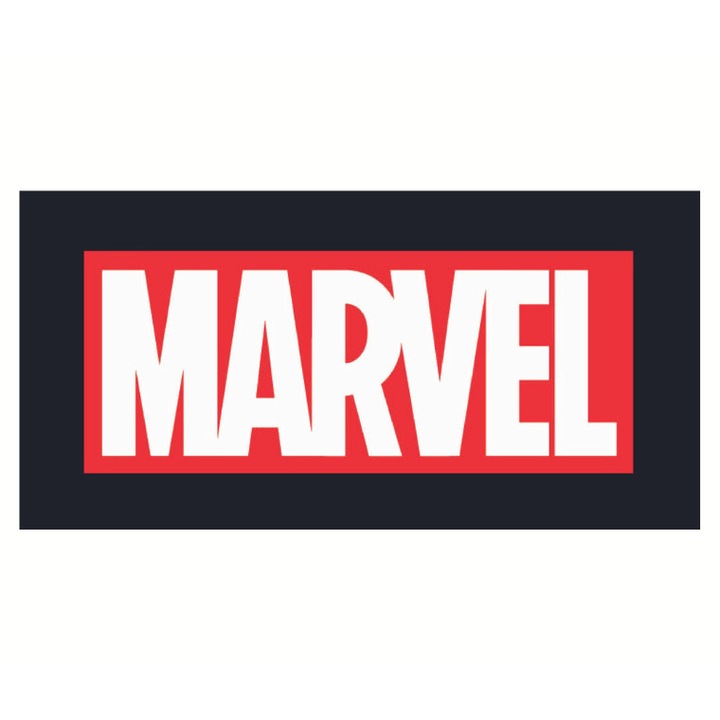 Плажна кърпа, Carbotex Marvel, Памук, 70x140 см, Черен/Червен