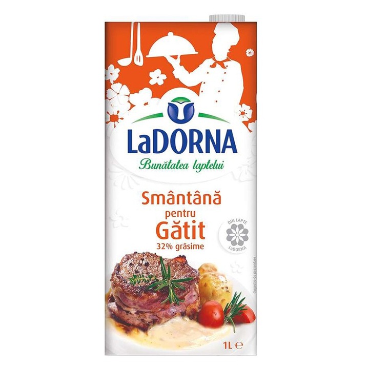 Set 3 x Smantana pentru Gatit La Dorna UHT, 32% Grasime, 1 l