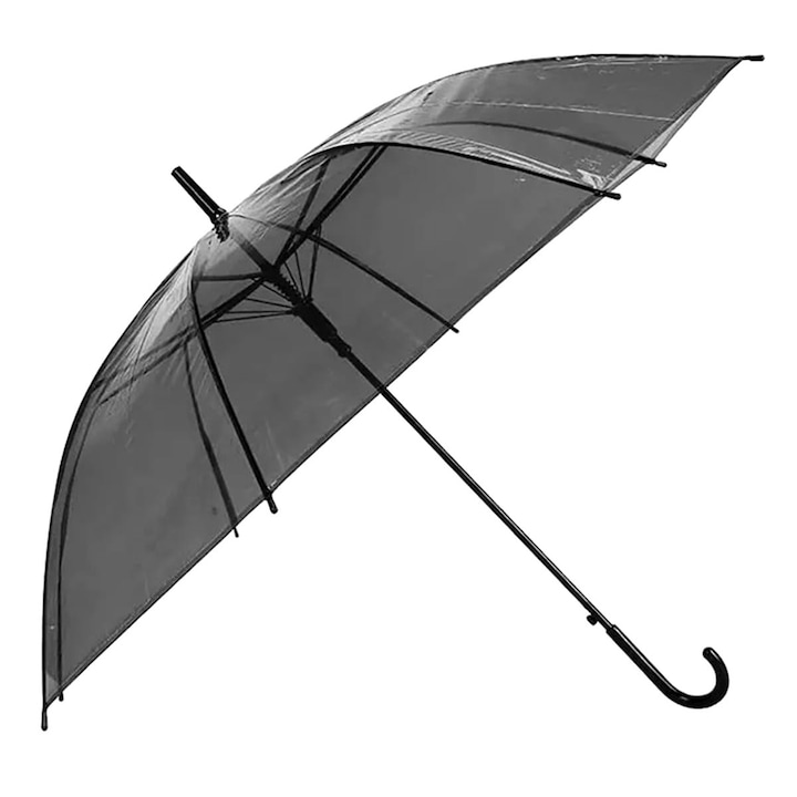 ZakupyTV összecsukható esernyő, 91cm, Fekete/Átlátszó