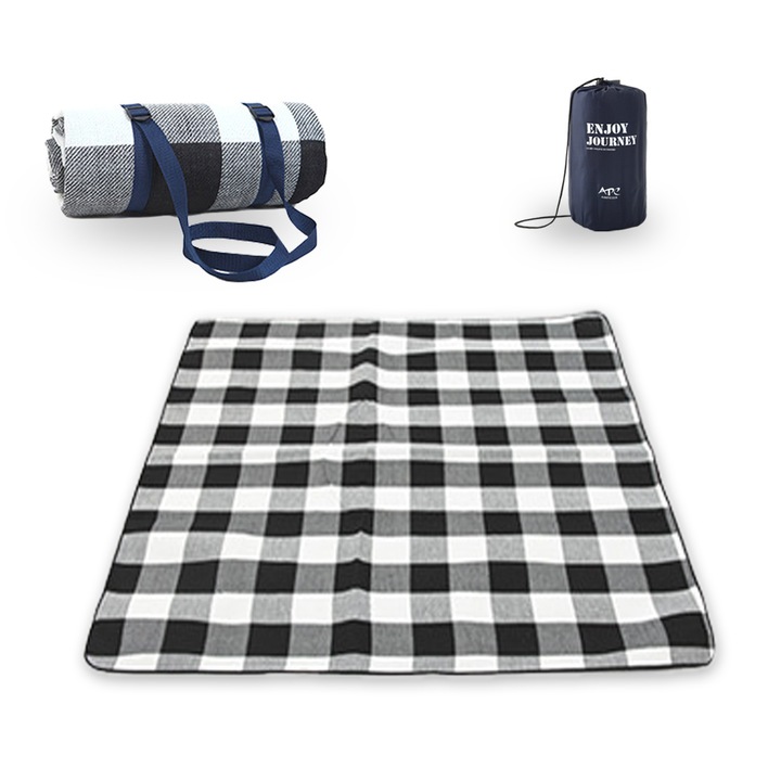 Одеяло за пикник QttvbTna, водоустойчиво, сгъваемо, преносимо, многоцветно, 150x200см