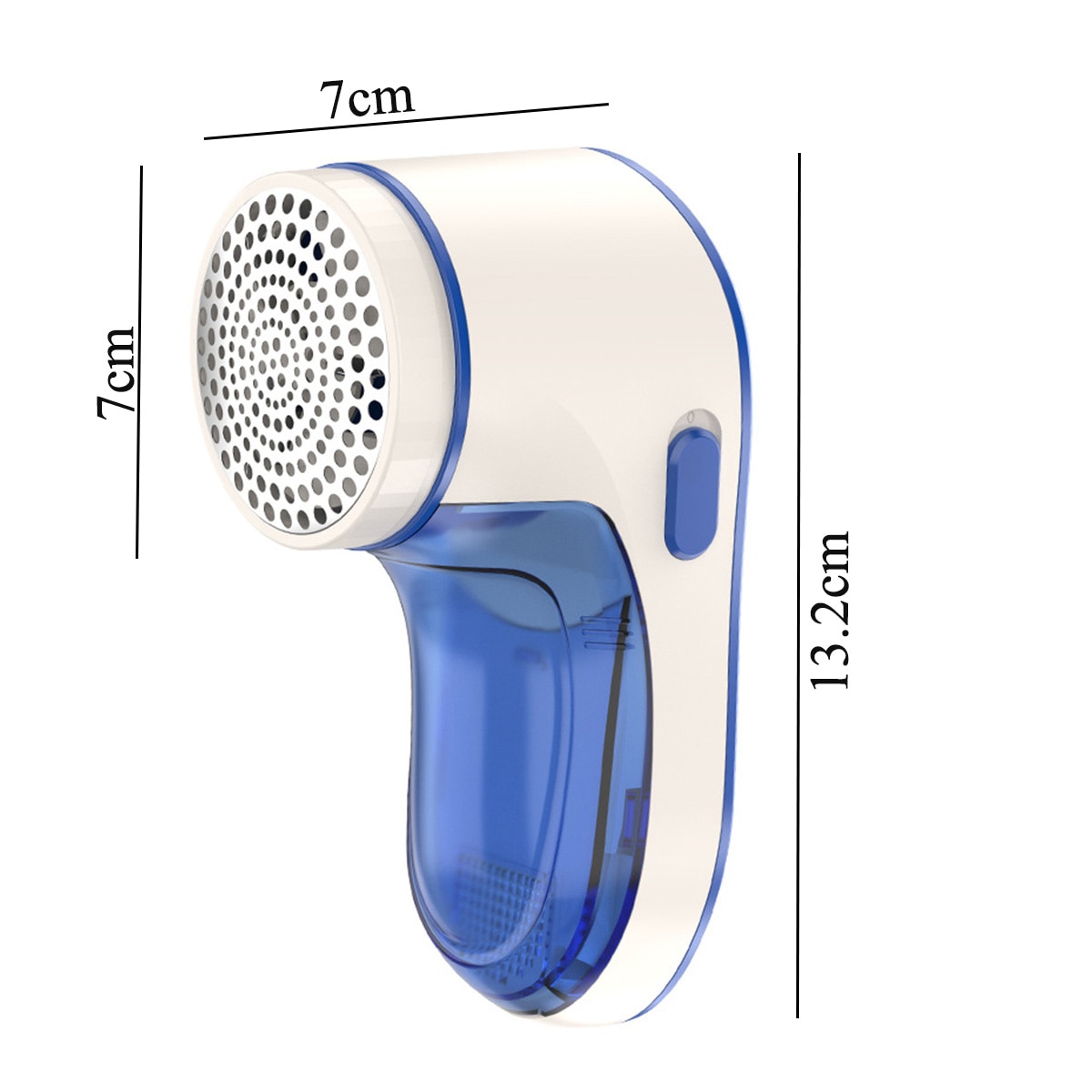 Aparat de curatat scame portabil, Darklove, Design ergonomic, Usor de utilizat, Protectie dubla de siguranta, Pentru indepartarea firelor de praf de pe haine, diverse tesaturi, mochete, asternut, ABS, 13.2 x 7 x 7cm, Albastru