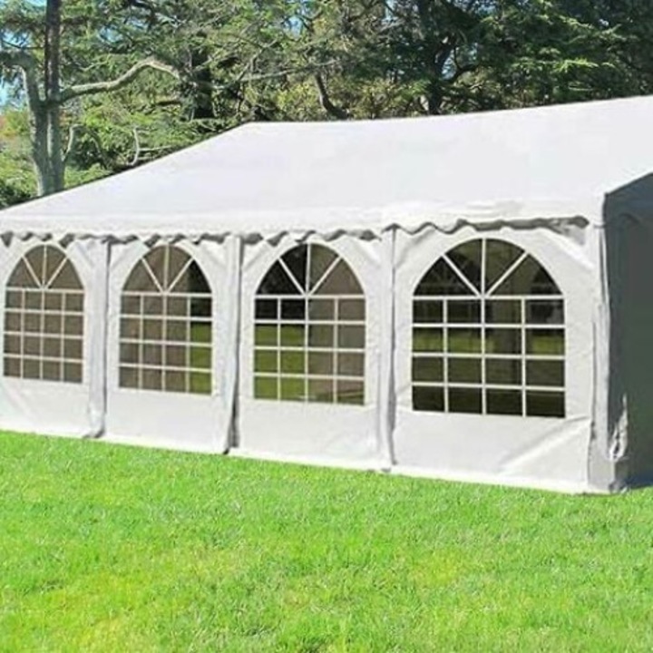 QttvbTna kerti sátor, Oxford 210D, vízálló, fehér, 3x2m