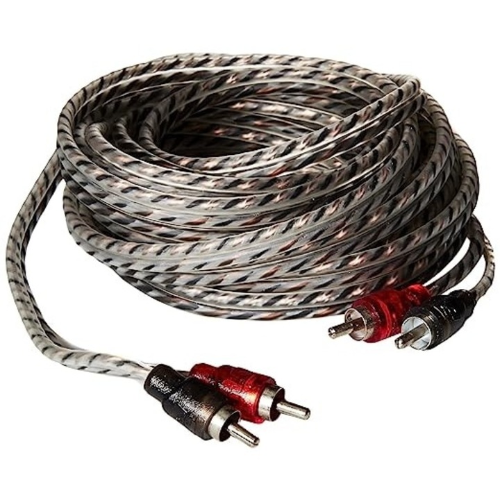 Cablu audio auto, pentru conectarea amplificatorului auto la player auto, lungime 5m, negru