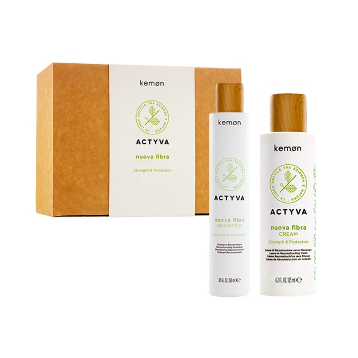 Set de restructurare Kemon Actyva Nuova Fibra: Sampon 250 ml, Crema 125 ml