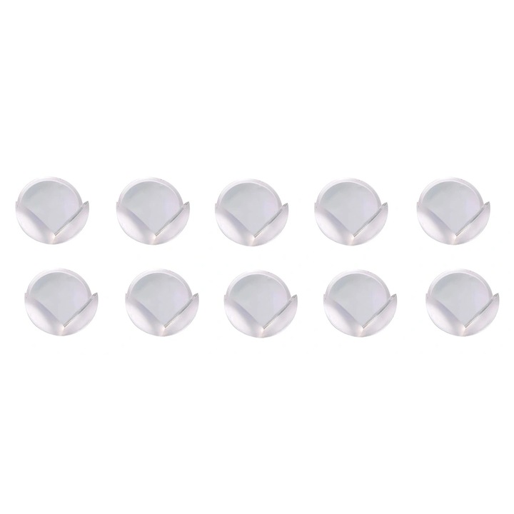 Set 10 Coltare din Silicon pentru Protectie Ridicata la Colturile Mobilei, pentru Siguranta Copii, Triunghi colturi Rodund, Transparent, CBD CORAL BEST DEALS Transparent natur BPA Free