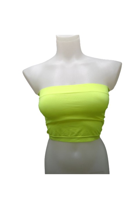 Női mikroszálas melltartó, pánt és varrás nélkül, citromsárga, univerzális méret