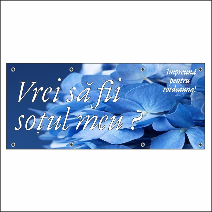 Banner MEDIA, "Vrei sa fii sotul meu" model 1, 150 x 60 cm