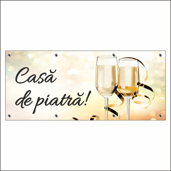 Banner MEDIA, "Casa de piatra" model 2, 150 x 60 cm