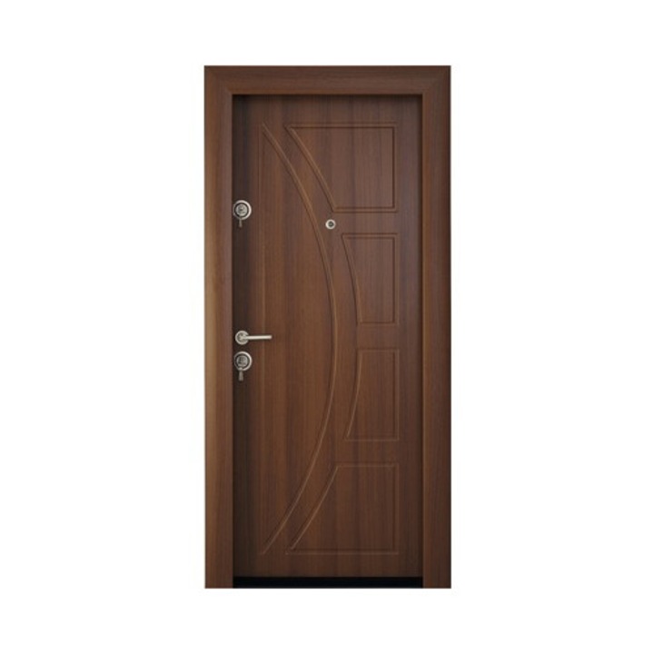 Usa de Intrare Metalica Pentru Interior Modern 313 Nuc MT 88x201 cm Dreapta