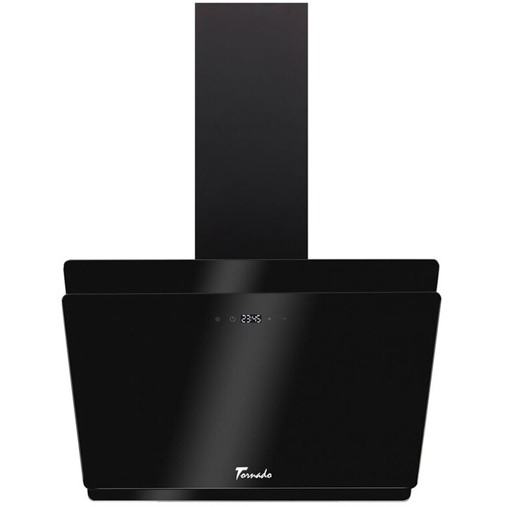 Декоративен аспиратор Tornado Notos 1200 (90), 1 мотор, ширина 90 см, 4 скорости, абсорбция 1200 м3/час, Черен