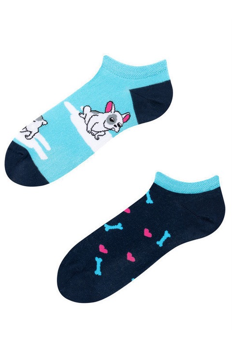 Sosete unisex scurte bumbac Lovely Dog 43-46 EU, Multicolor